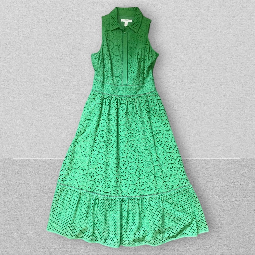 1901 eyelet green dress - Size 2P